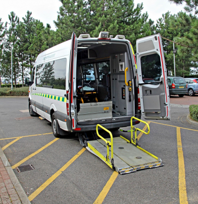 van with a ramp on the back